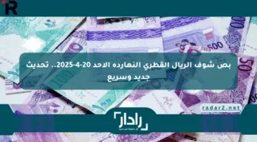 بص شوف الريال القطري النهاردة الأحد 20-4-2025.. تحديث جديد وسريع